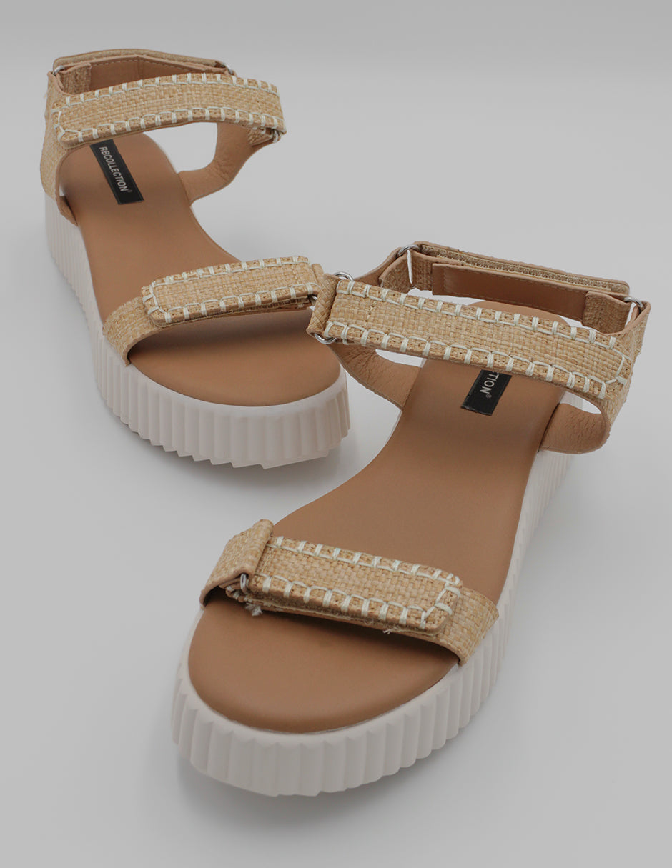 Sandalias con plataforma Onne en Textil – Beige