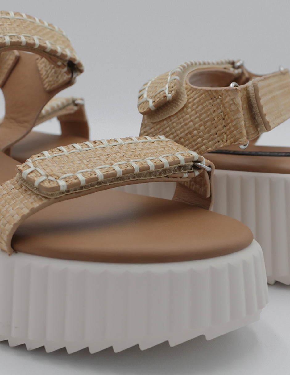 Sandalias con plataforma Onne en Textil – Beige