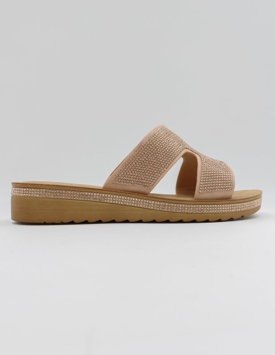 Sandalias con plataforma Daily en Piel vegana – Café