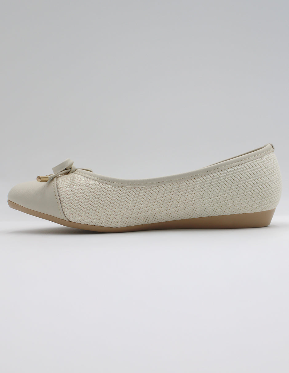 Flats clásicas Soft en Textil – Beige