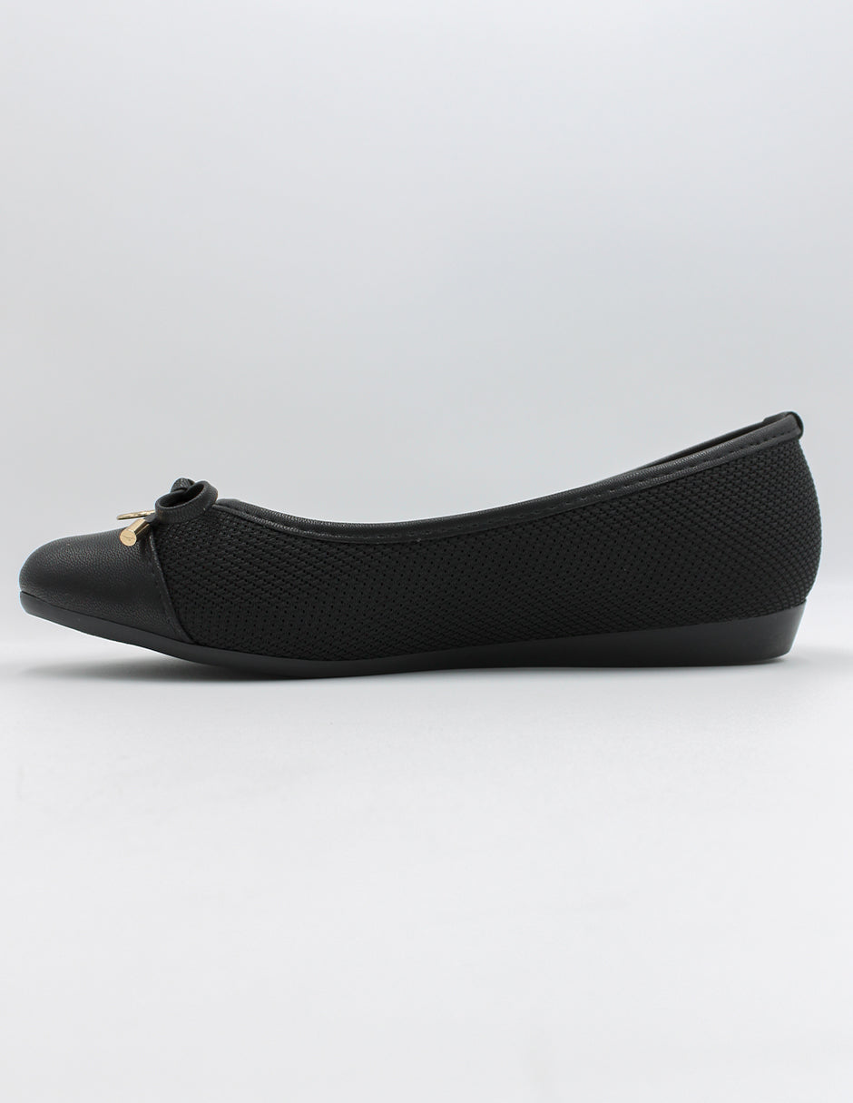 Flats clásicas Soft en Textil – Negro