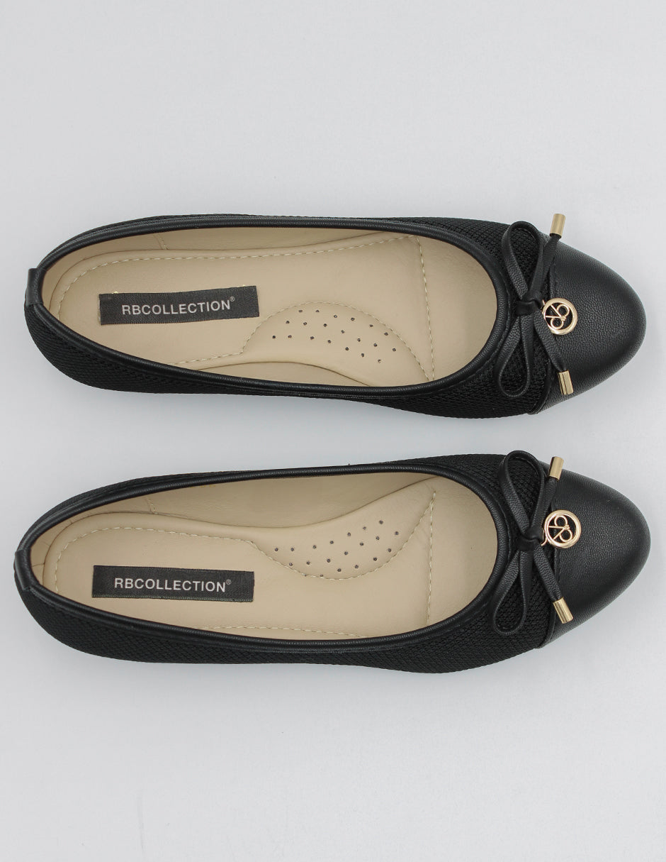 Flats clásicas Soft en Textil – Negro