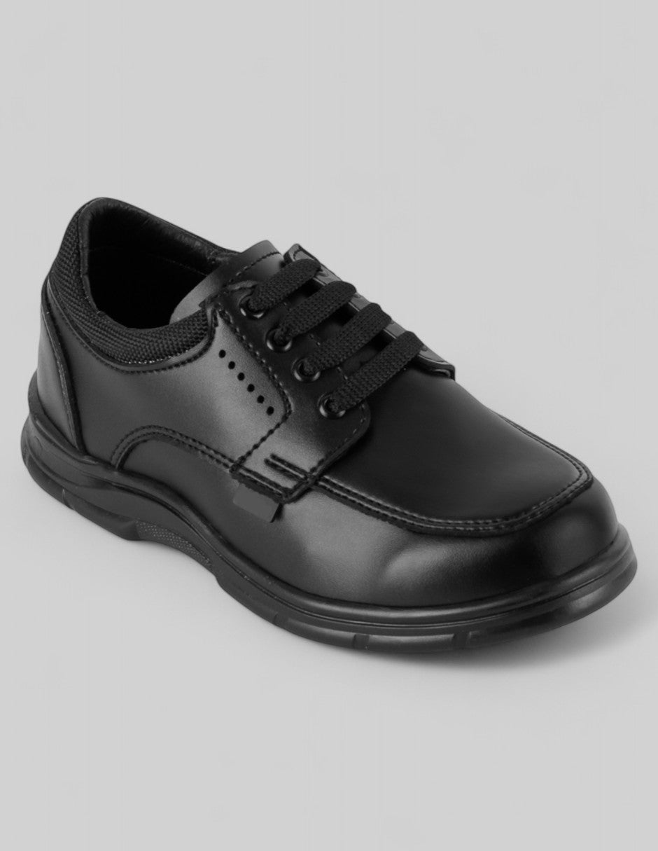 Escolar Kids  en Piel vegana – Negro