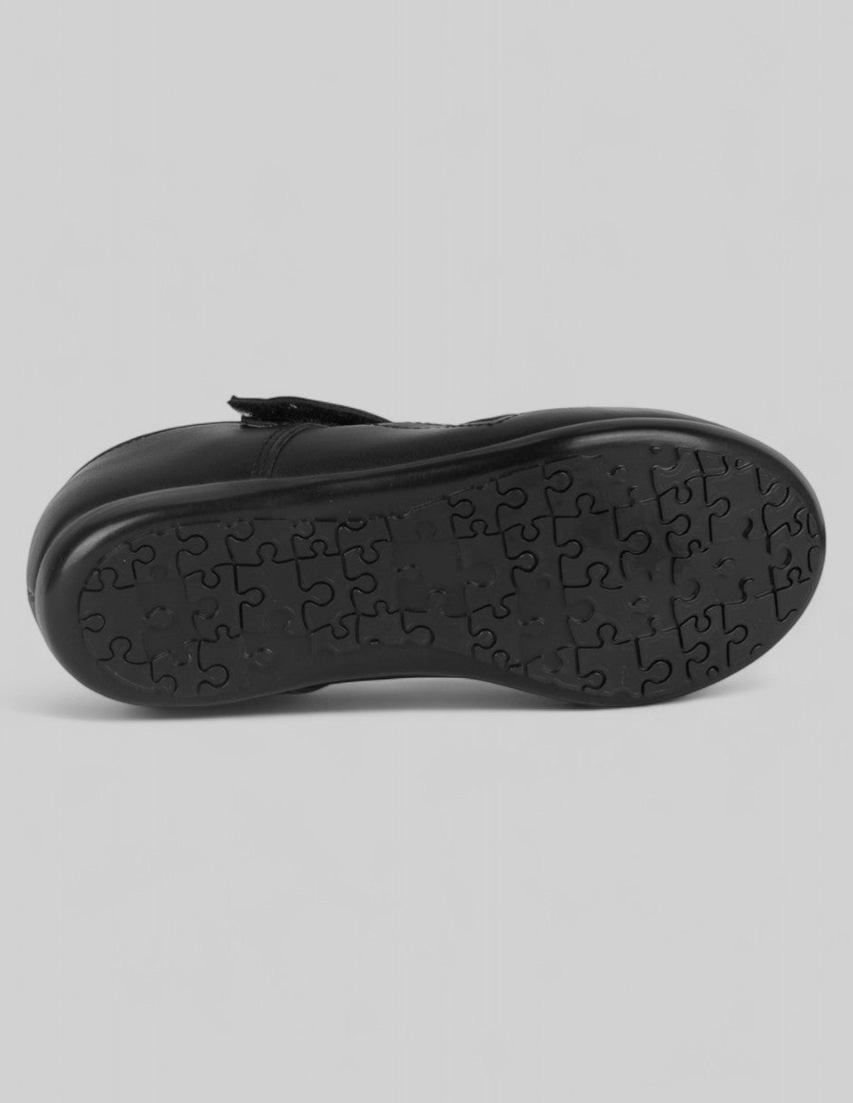 Escolar Kids  en Piel vegana – Negro