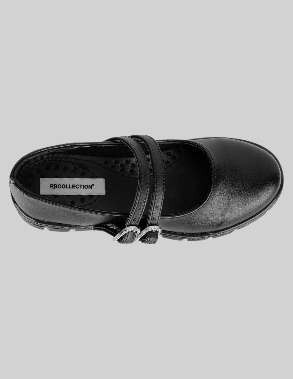 Escolar Kids  en Piel vegana – Negro