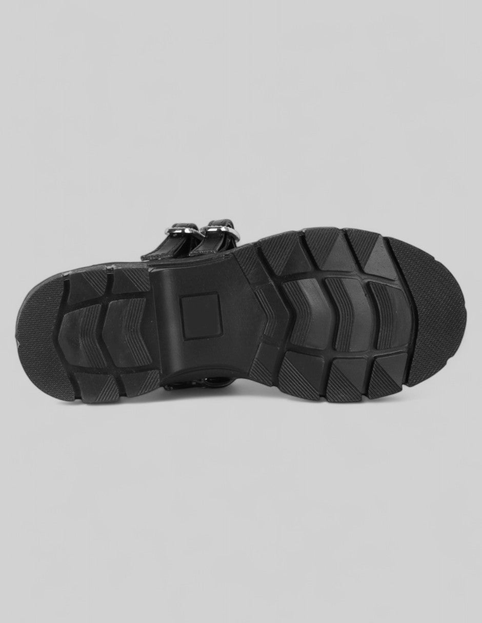 Escolar Kids  en Piel vegana – Negro