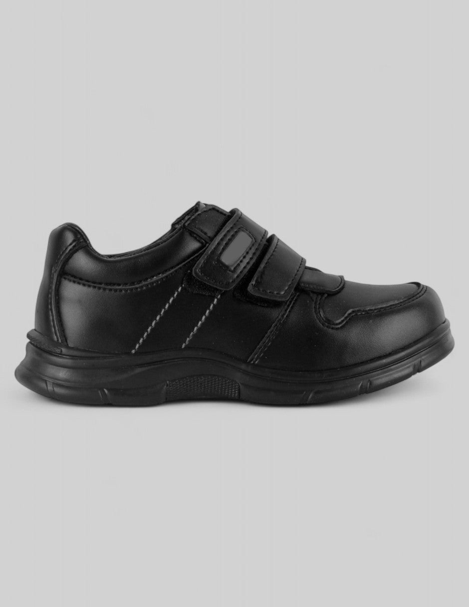 Escolar Kids  en Piel vegana – Negro