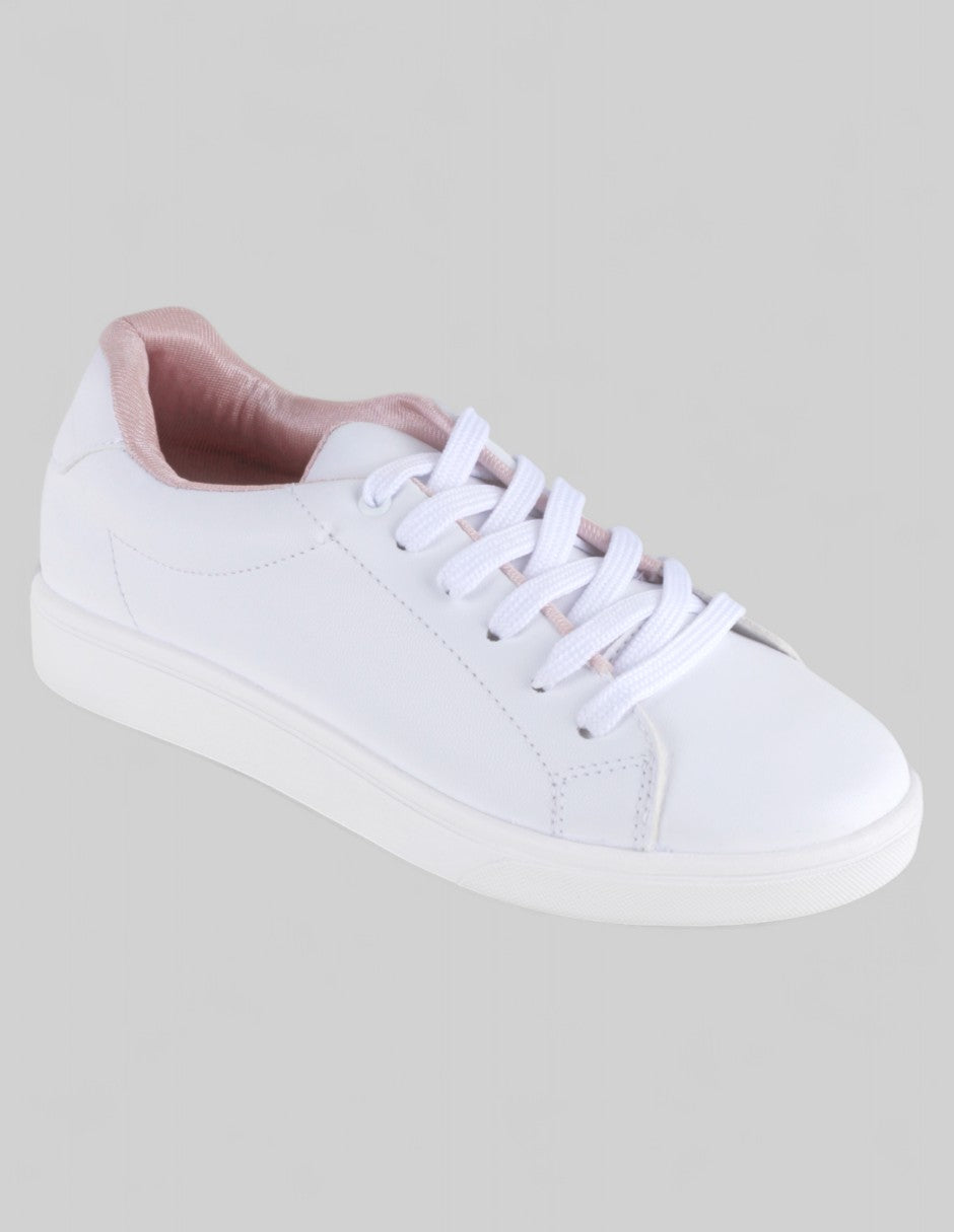 Tenis con cordones Exterior Sintético Color Blanco Para Mujer De RBBASICS