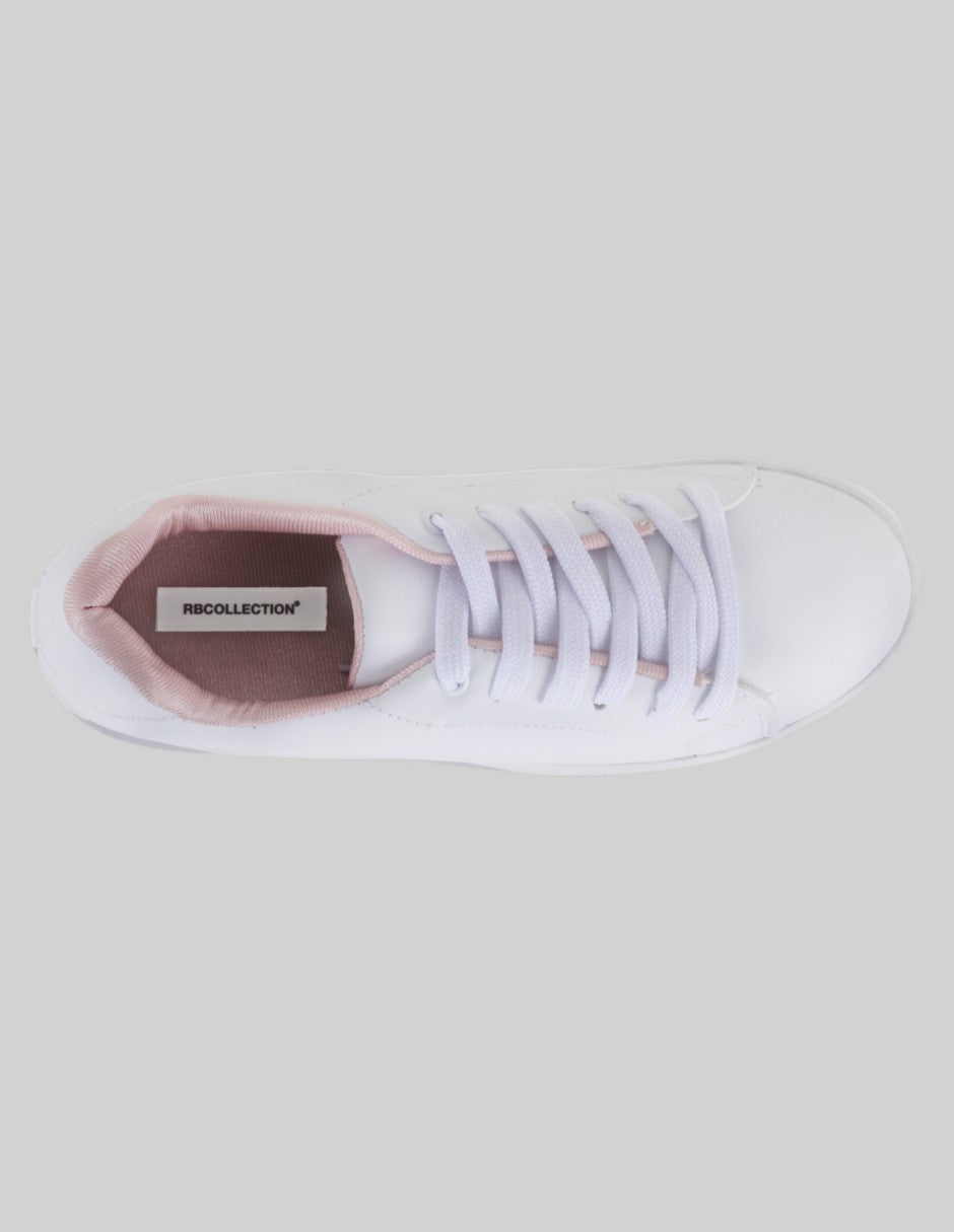 Tenis con cordones  Classy en Sintético – Blanco
