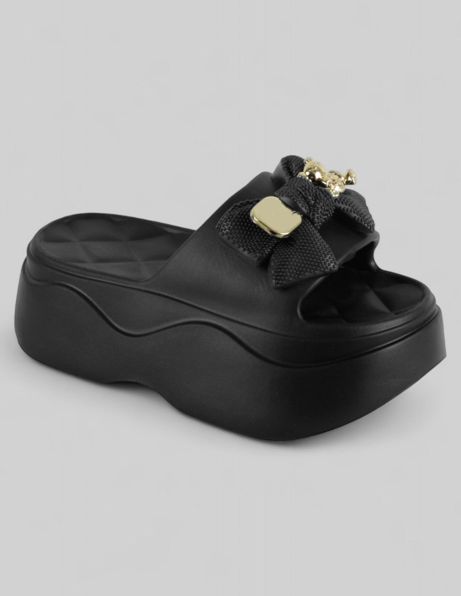 Sandalias clásicas Exterior Sintético Color Negro Para Mujer De RBBASICS