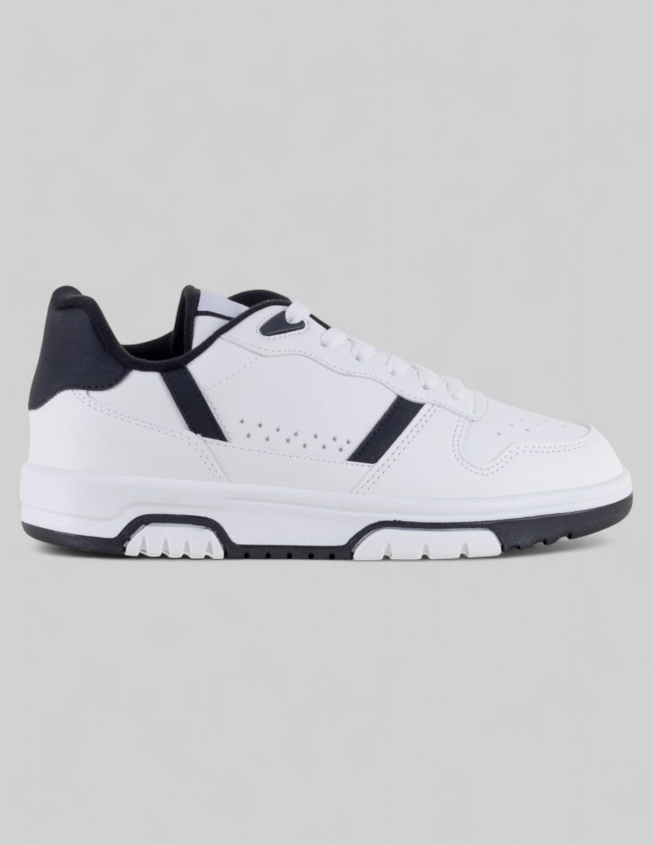 Tenis con cordones  Agle en Piel vegana – Blanco