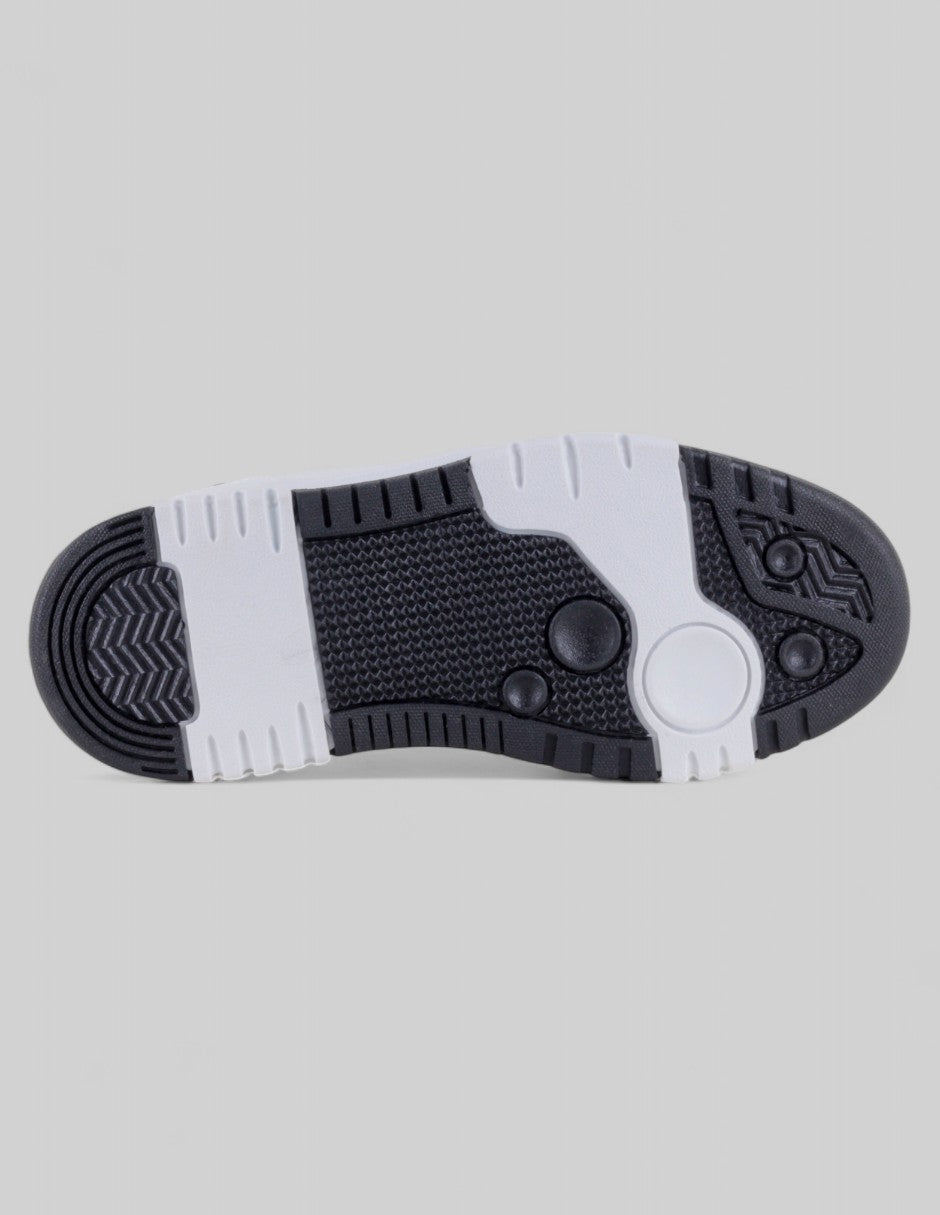 Tenis con cordones  Agle en Piel vegana – Blanco