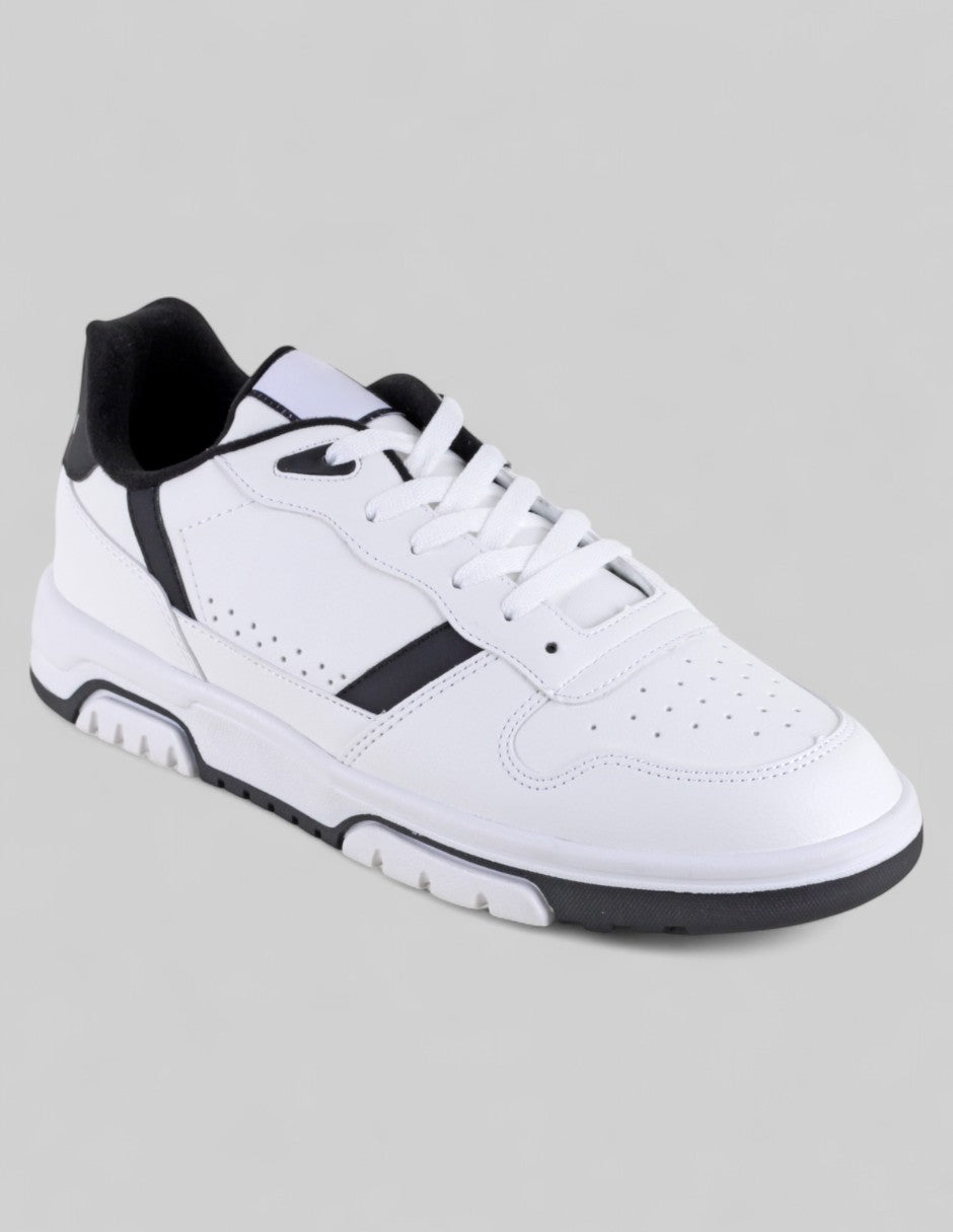 Tenis con cordones Exterior Piel vegana Color Blanco Para Hombre De RBCOLLECTION