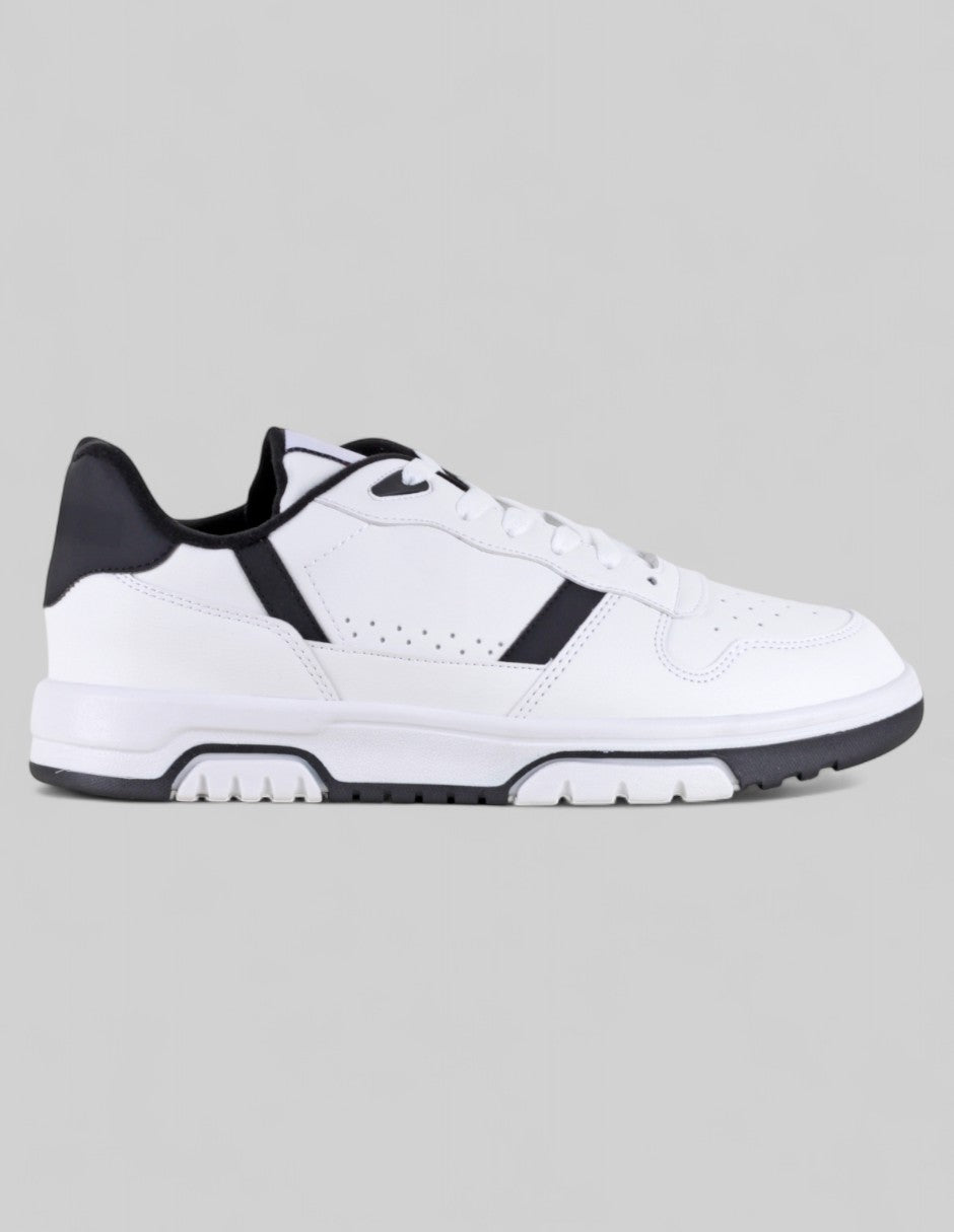 Tenis con cordones Agle en Piel vegana – Blanco