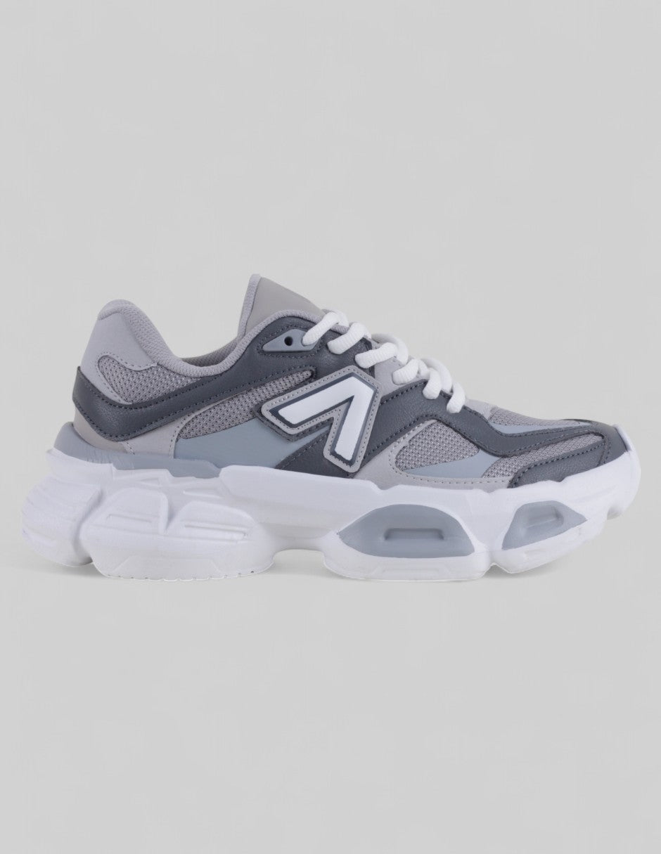 Tenis tipo deportivo   Agle en Textil – Gris