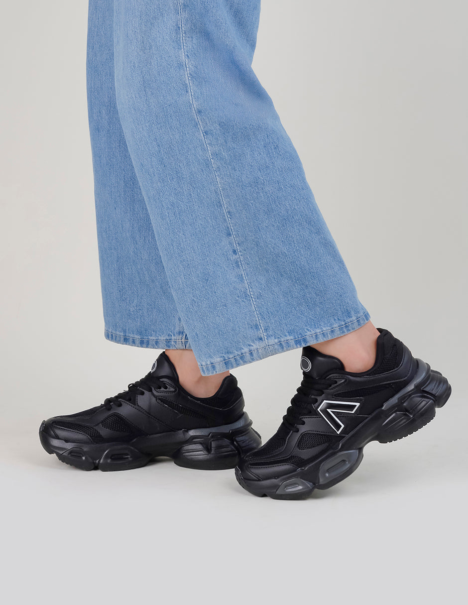 Tenis tipo deportivo   Agle en Textil – Negro
