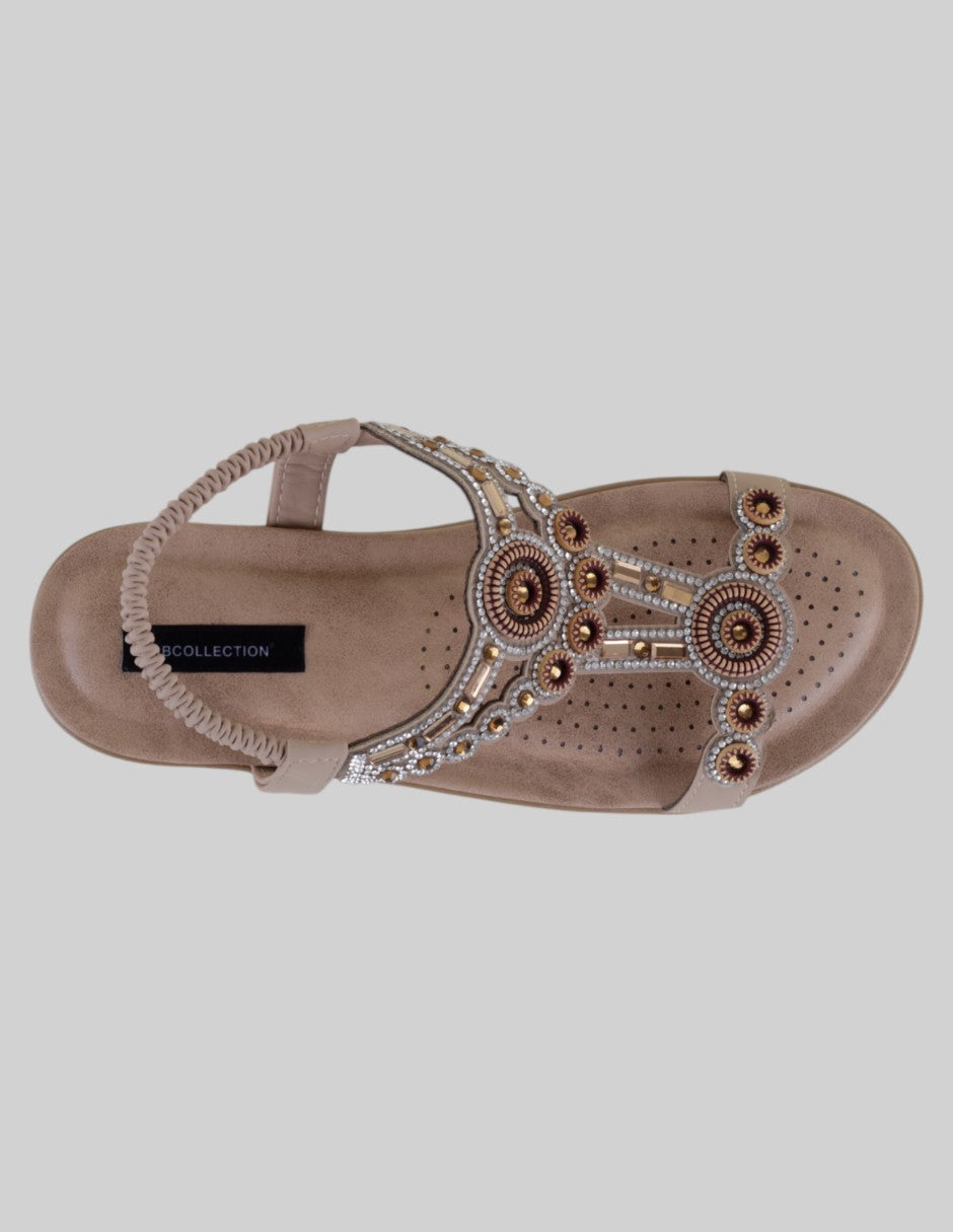 Sandalias de piso Steps en Piel vegana – Café
