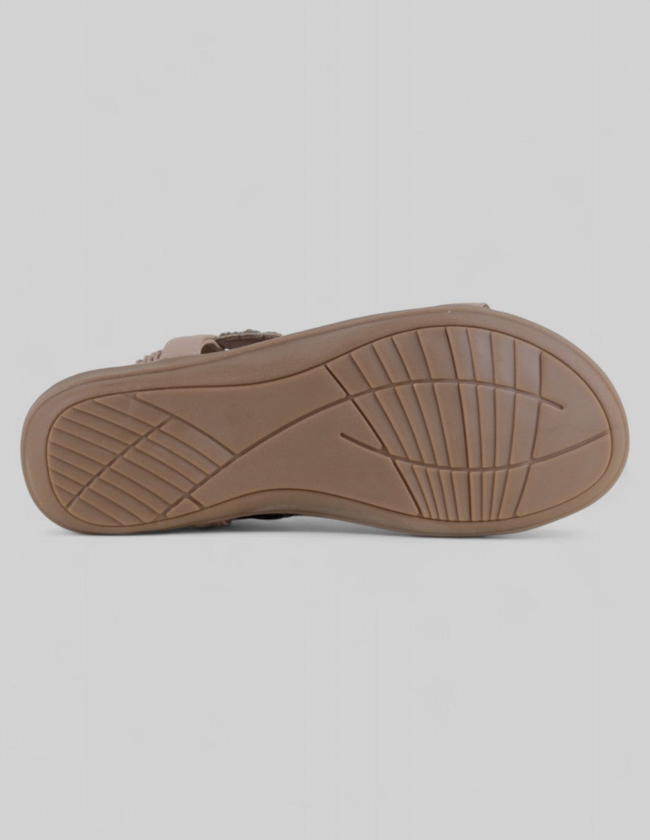 Sandalias de piso Steps en Piel vegana – Café