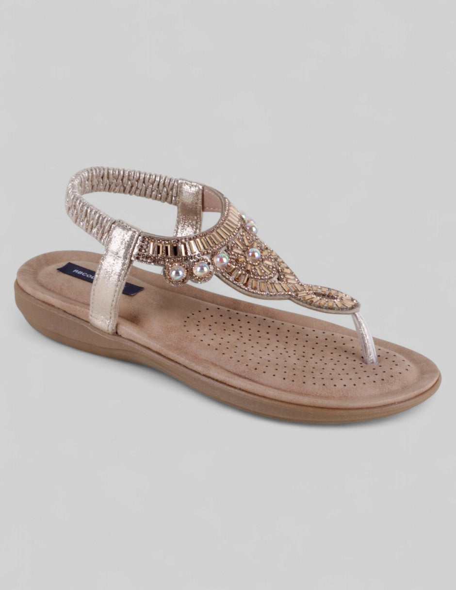 Sandalias de piso Exterior Sintético Color Café Para Mujer De RBCOLLECTION