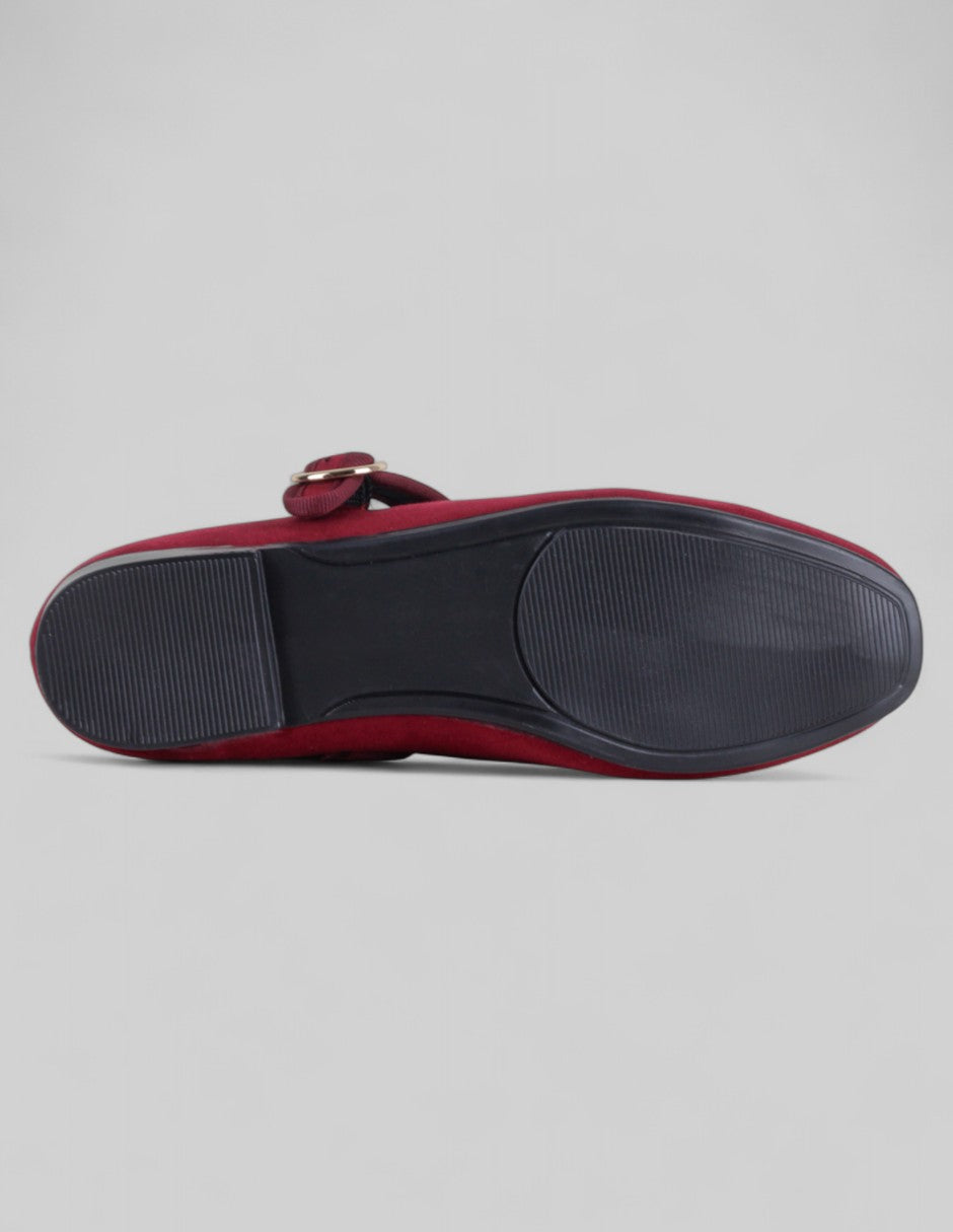 Mary jane Darling en Gamuza – Rojo