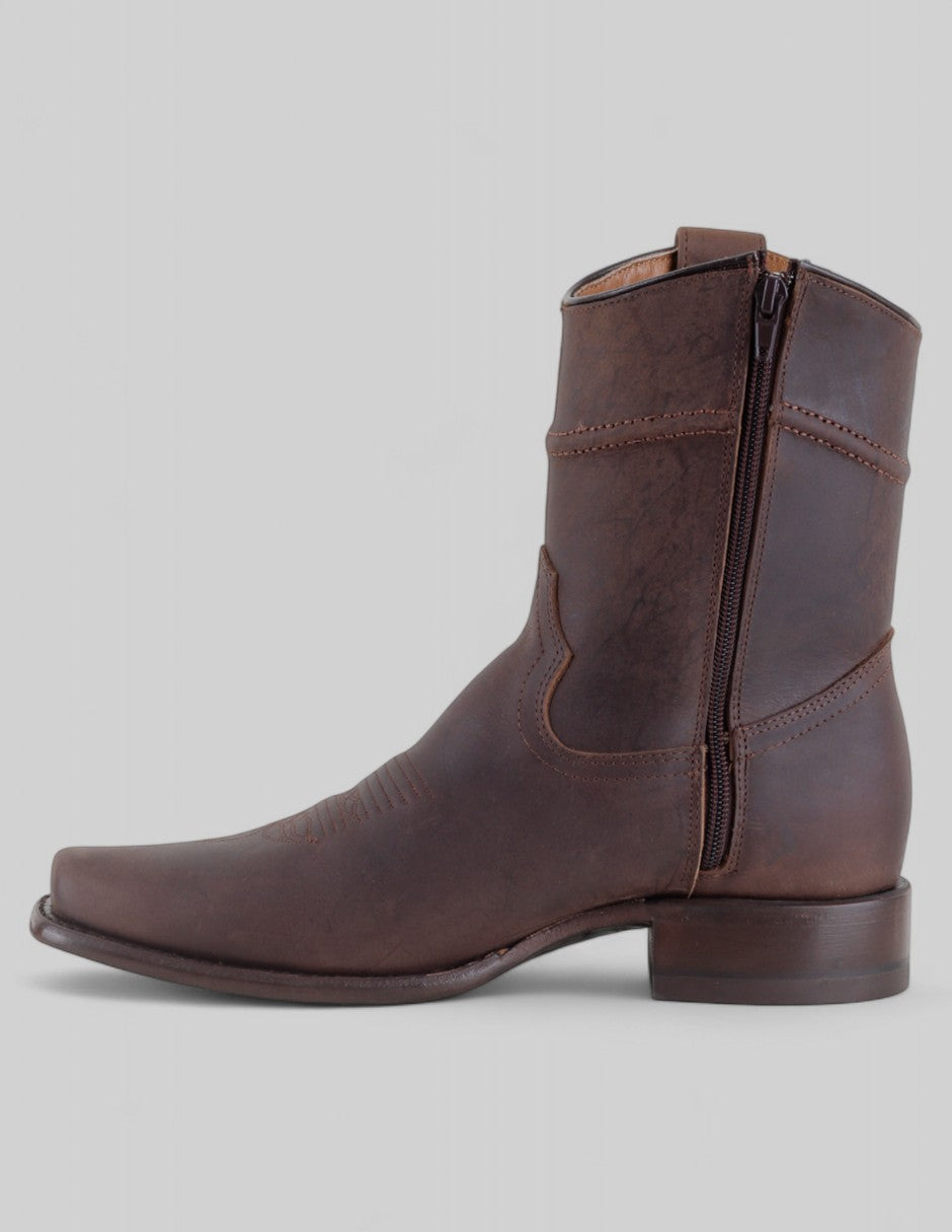 Botas tipo western Cowboy en Piel – Café