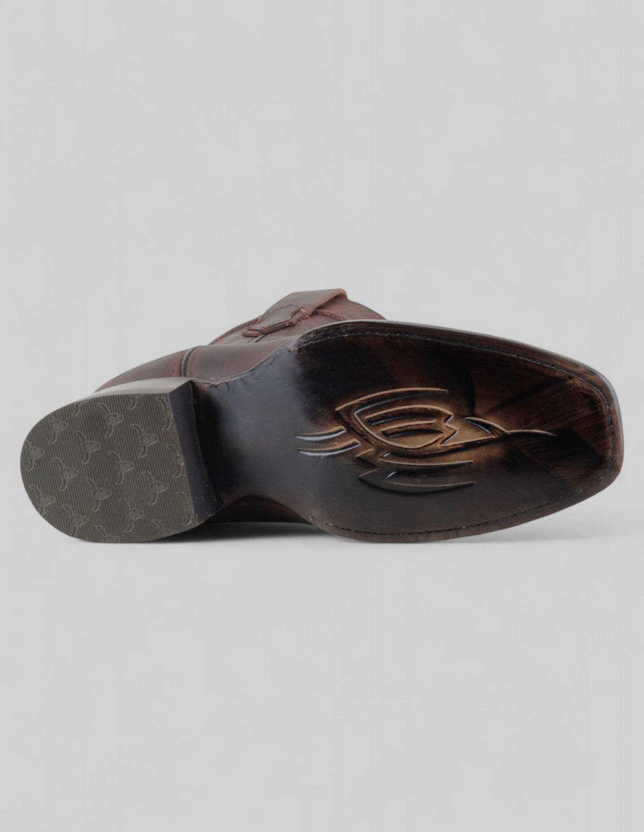 Botas tipo western Cowboy en Piel – Café