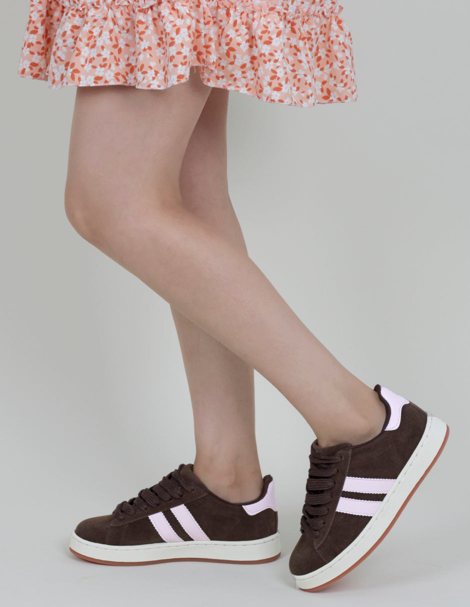 Tenis con cordones  Bear en Gamuza sintética – Café