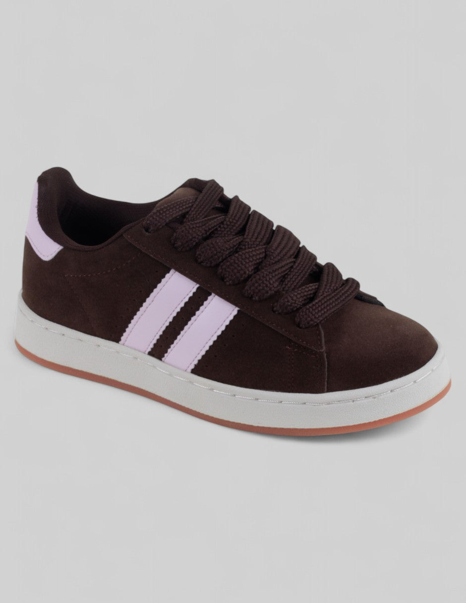 Tenis con cordones Exterior Gamuza sintética Color Café Para Mujer De RBCOLLECTION