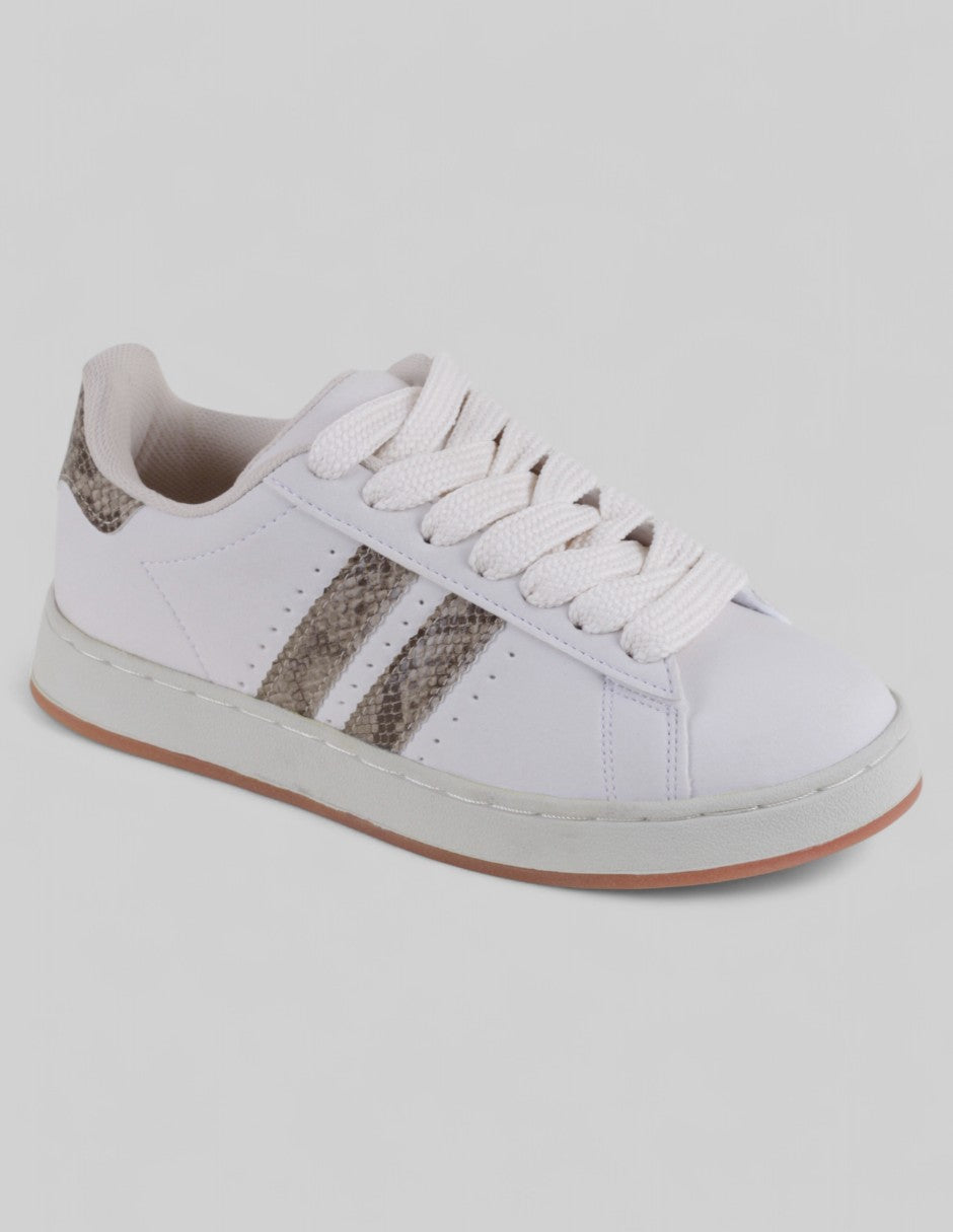 Tenis con cordones Exterior Gamuza sintética Color Blanco Para Mujer De RBCOLLECTION