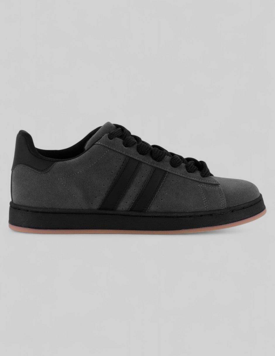 Tenis con cordones Bear en Piel vegana – Gris