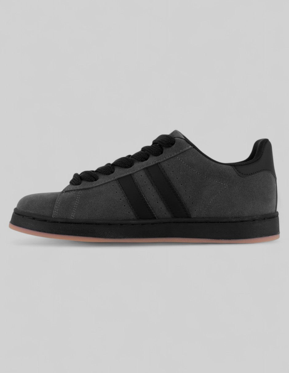 Tenis con cordones Bear en Piel vegana – Gris