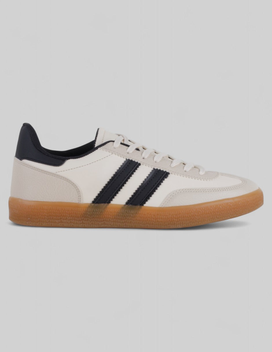 Tenis con cordones  High Line en Piel Vegana – Beige