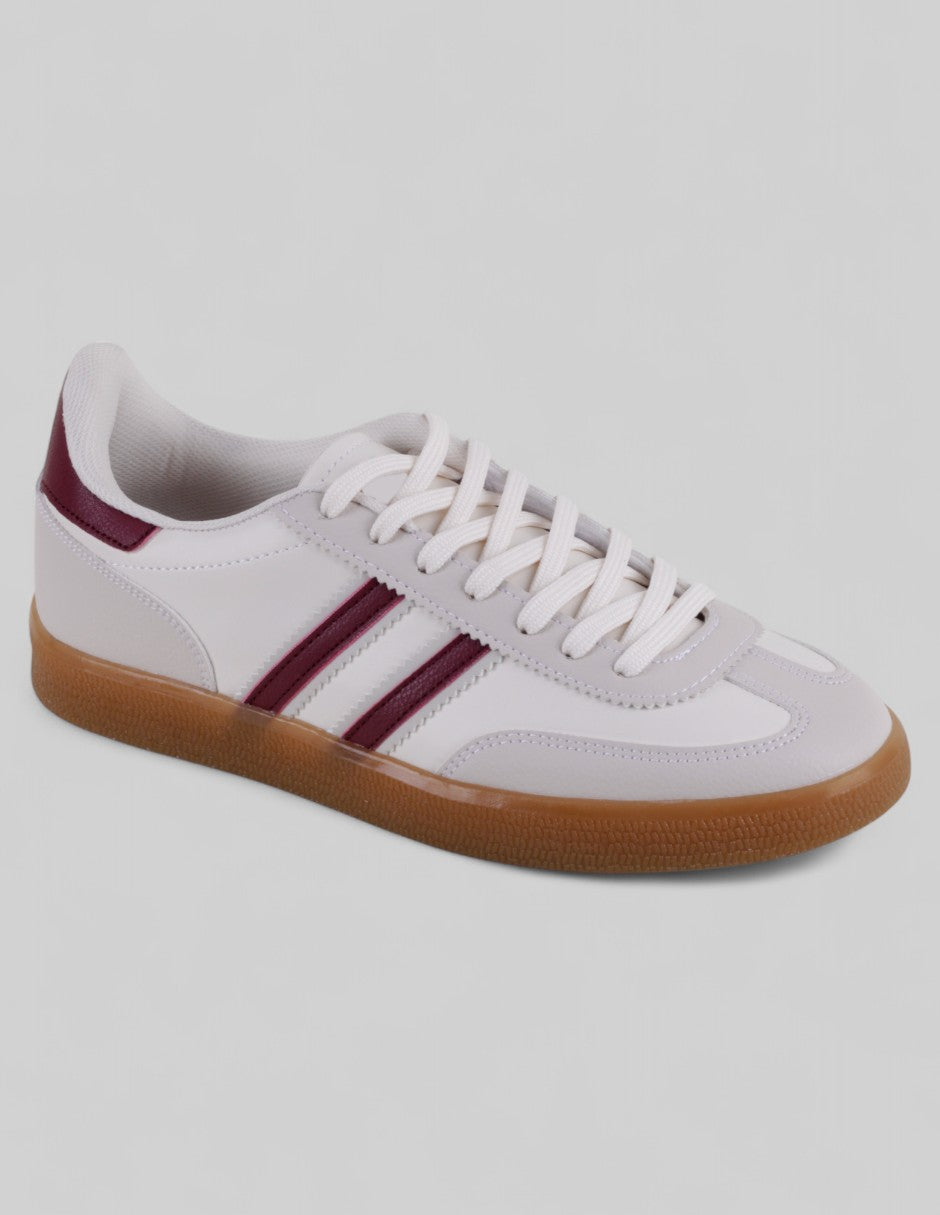 Tenis con cordones Exterior Piel vegana Color Blanco Para Mujer De RBCOLLECTION