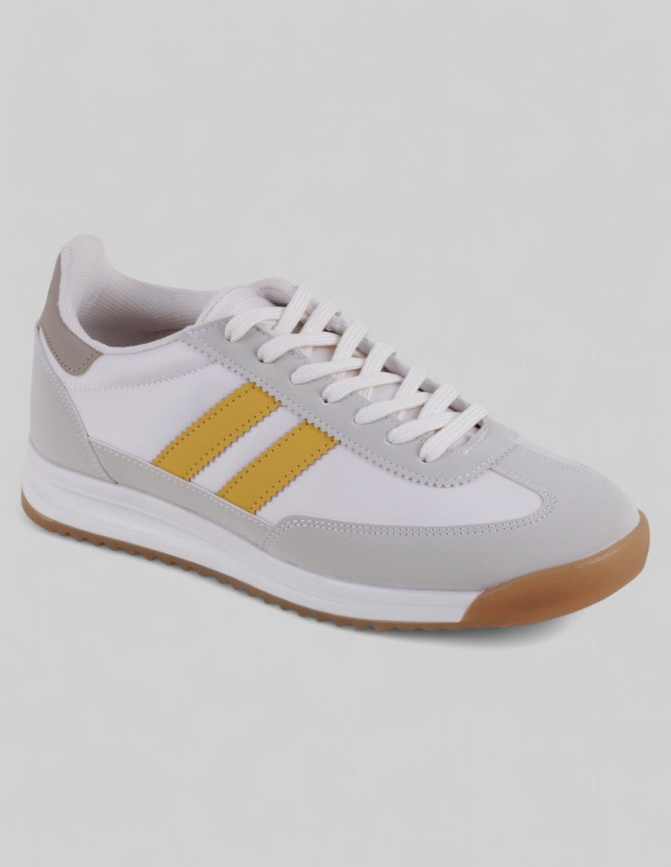 Tenis con cordones Exterior Piel vegana Color Gris Para Mujer De RBCOLLECTION