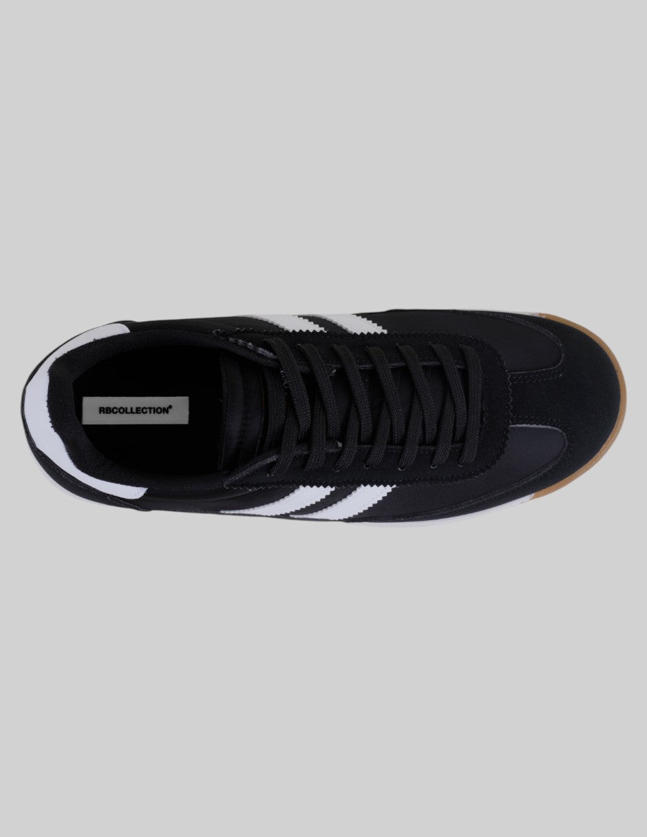 Tenis con cordones  Bear en Piel vegana – Negro