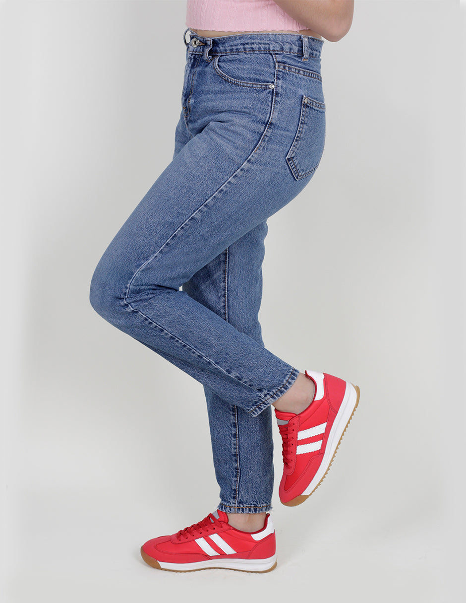 Tenis con cordones  Bear en Piel vegana – Rojo