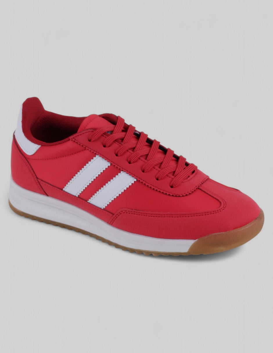 Tenis con cordones Exterior Piel vegana Color Rojo Para Mujer De RBCOLLECTION