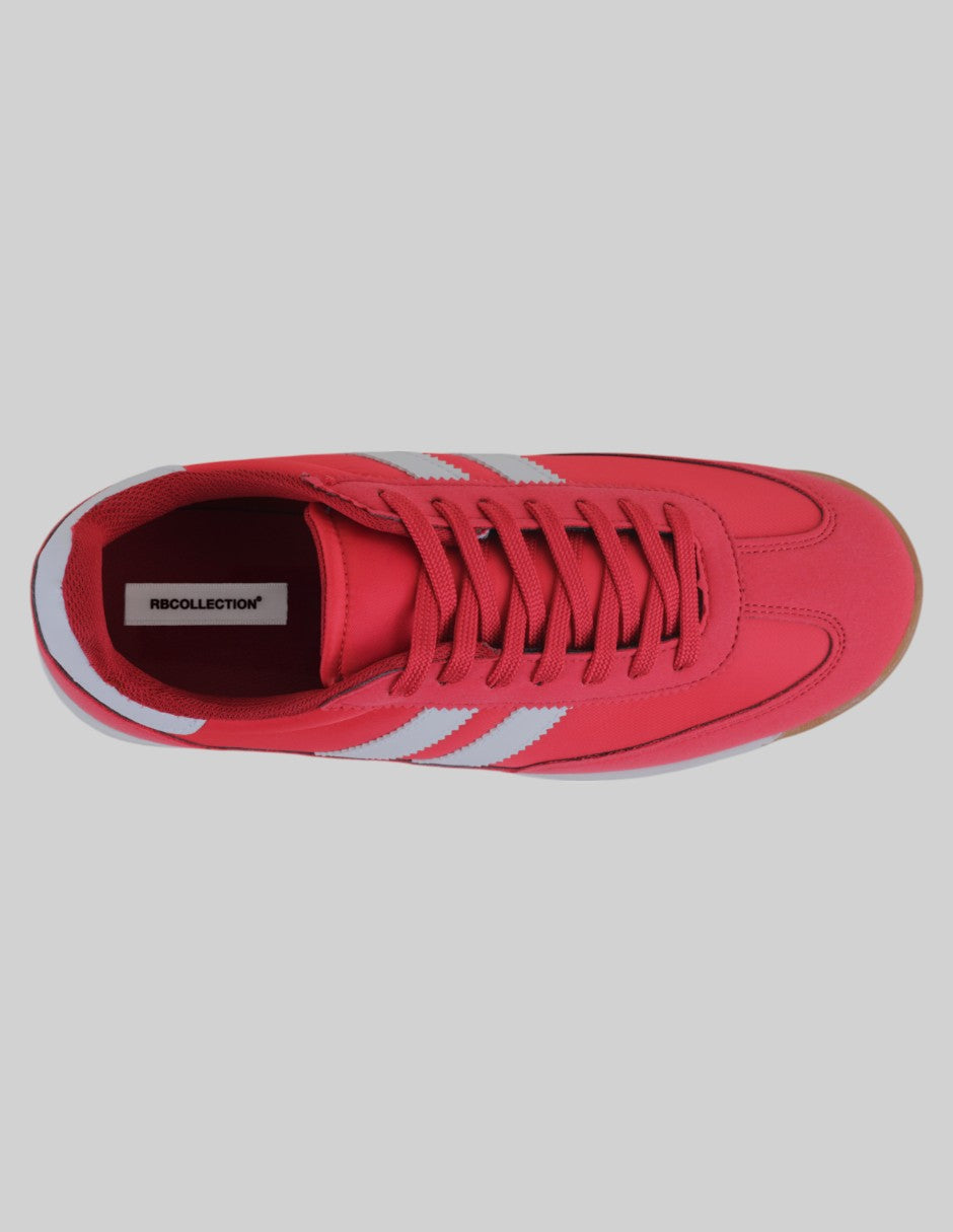 Tenis con cordones  Bear en Piel vegana – Rojo
