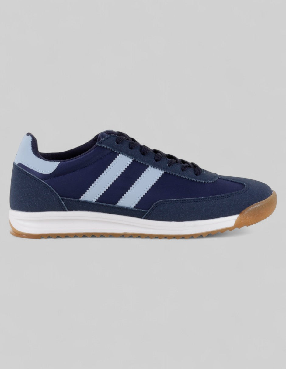 Tenis con cordones Bear en Piel vegana – Azul