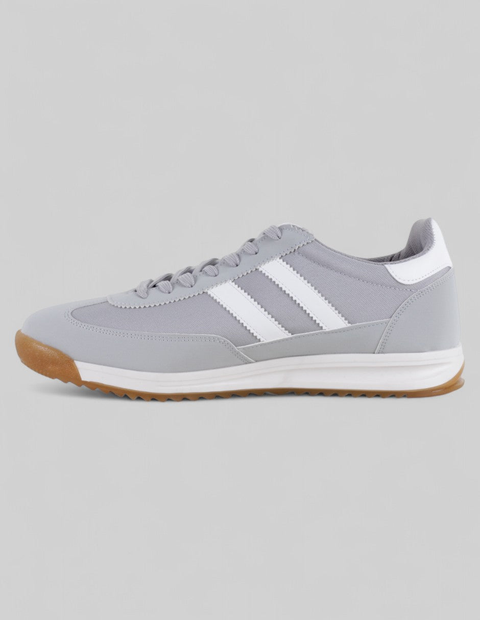 Tenis con cordones Bear en Piel vegana – Gris