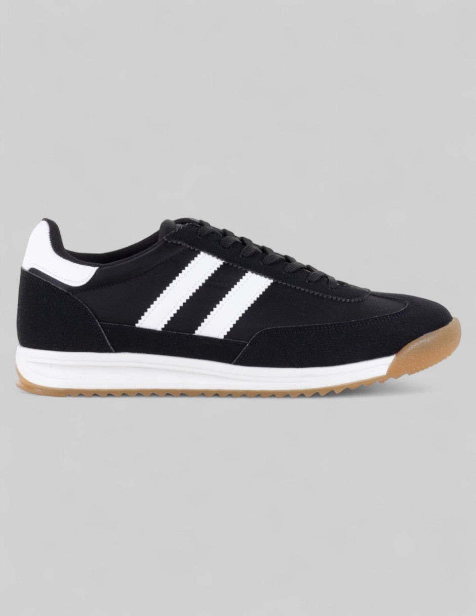 Tenis con cordones Bear en Piel vegana – Negro