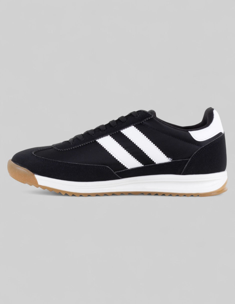 Tenis con cordones Bear en Piel vegana – Negro