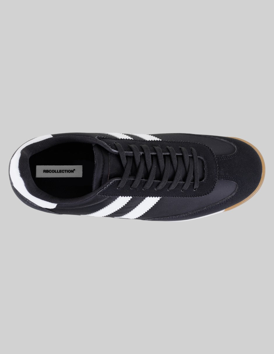 Tenis con cordones Bear en Piel vegana – Negro