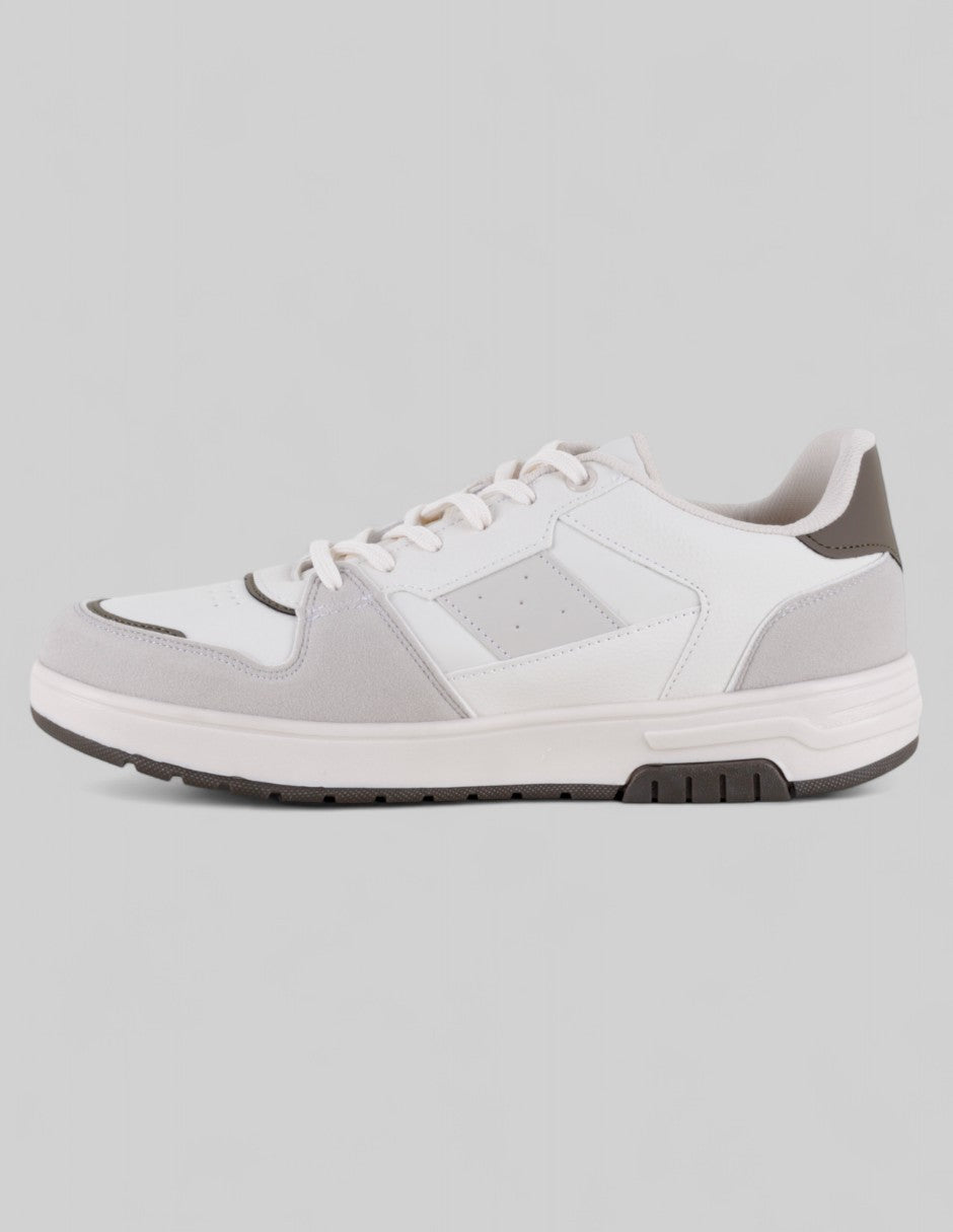 Tenis con cordones Bear en Piel vegana – Beige