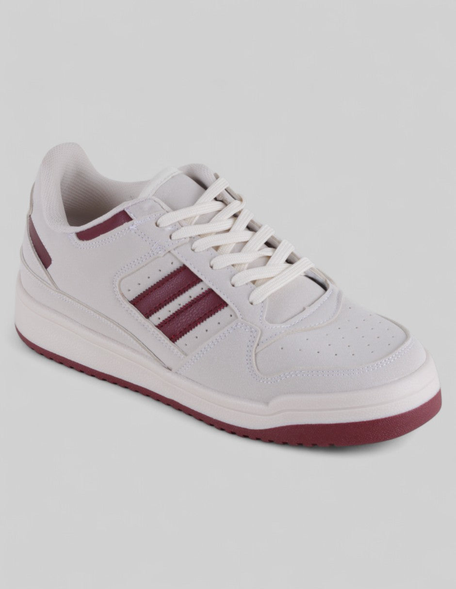 Tenis con cordones Exterior Piel Vegana Color Beige Para Mujer De RBCOLLECTION