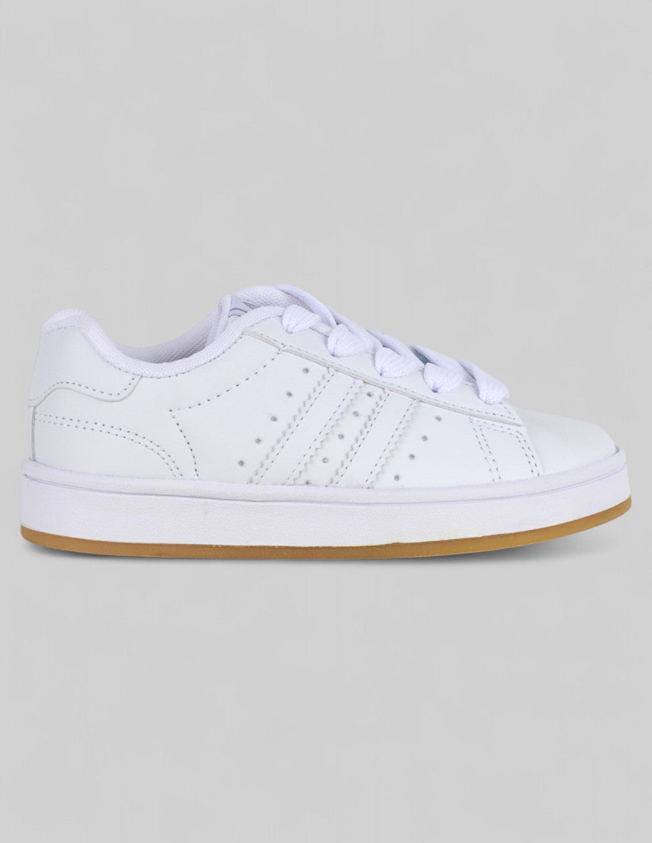 Tenis Kids  en Piel vegana – Blanco