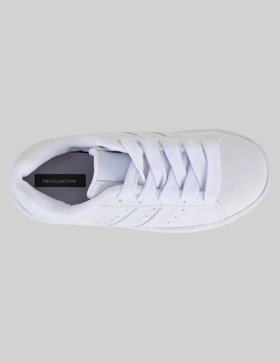Tenis Kids  en Piel vegana – Blanco