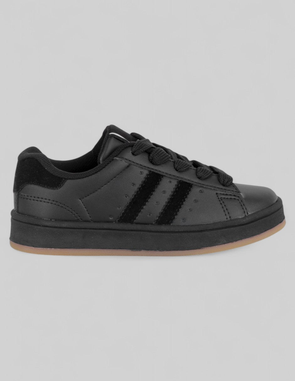 Tenis Kids  en Piel vegana – Negro