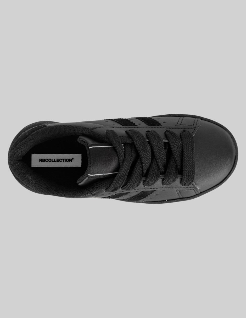 Tenis Kids  en Piel vegana – Negro