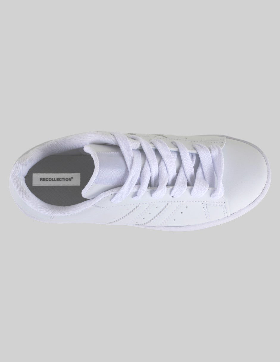 Tenis con cordones  High Line en Piel Vegana – Blanco